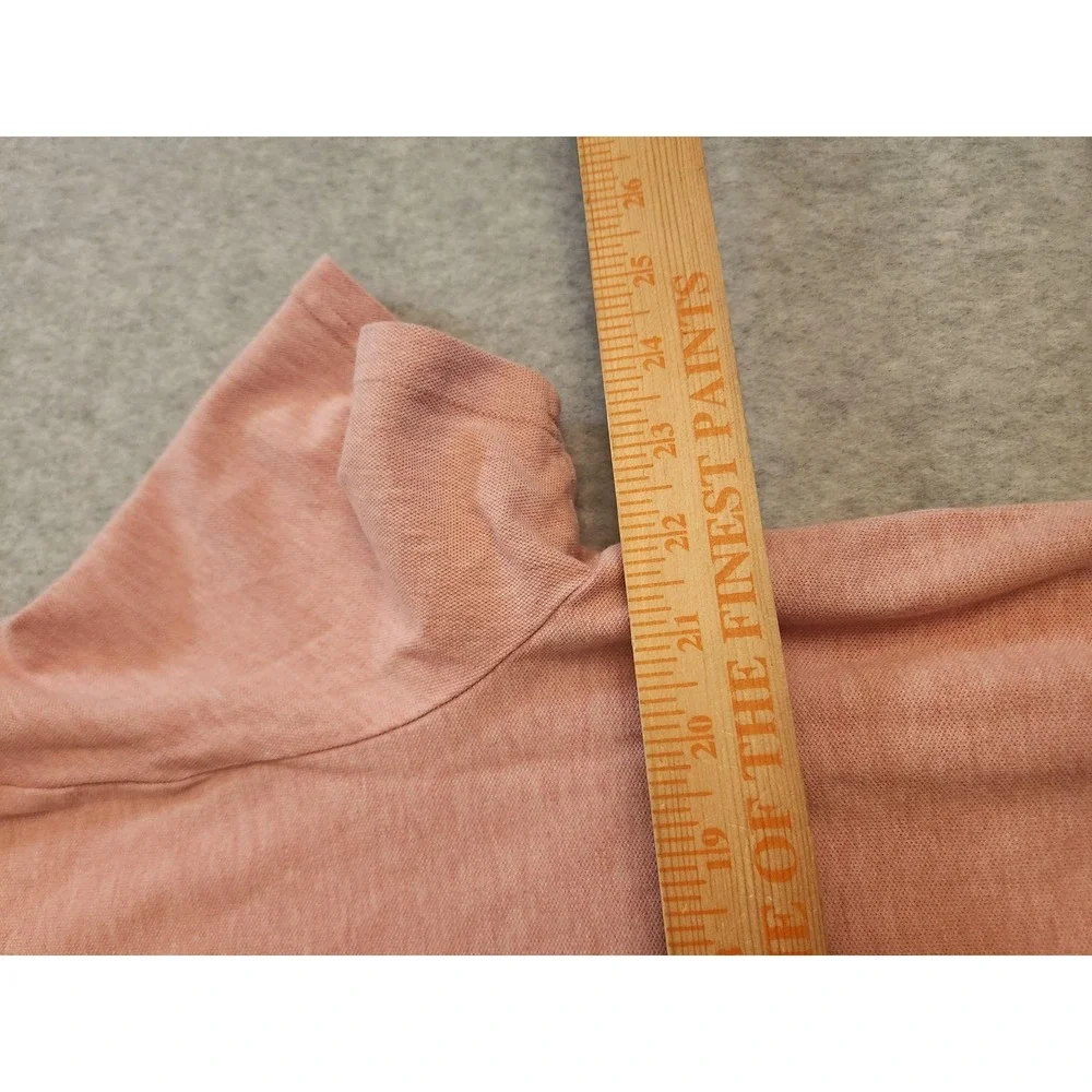 Banana Republic Polo Shirt Mens XL‎ Pink Heather Performance Pique Pocket Casual